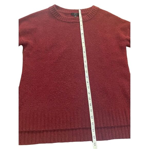 J. Crew wine red womens sweater sz XS merino wool blend - Picture 6 of 7